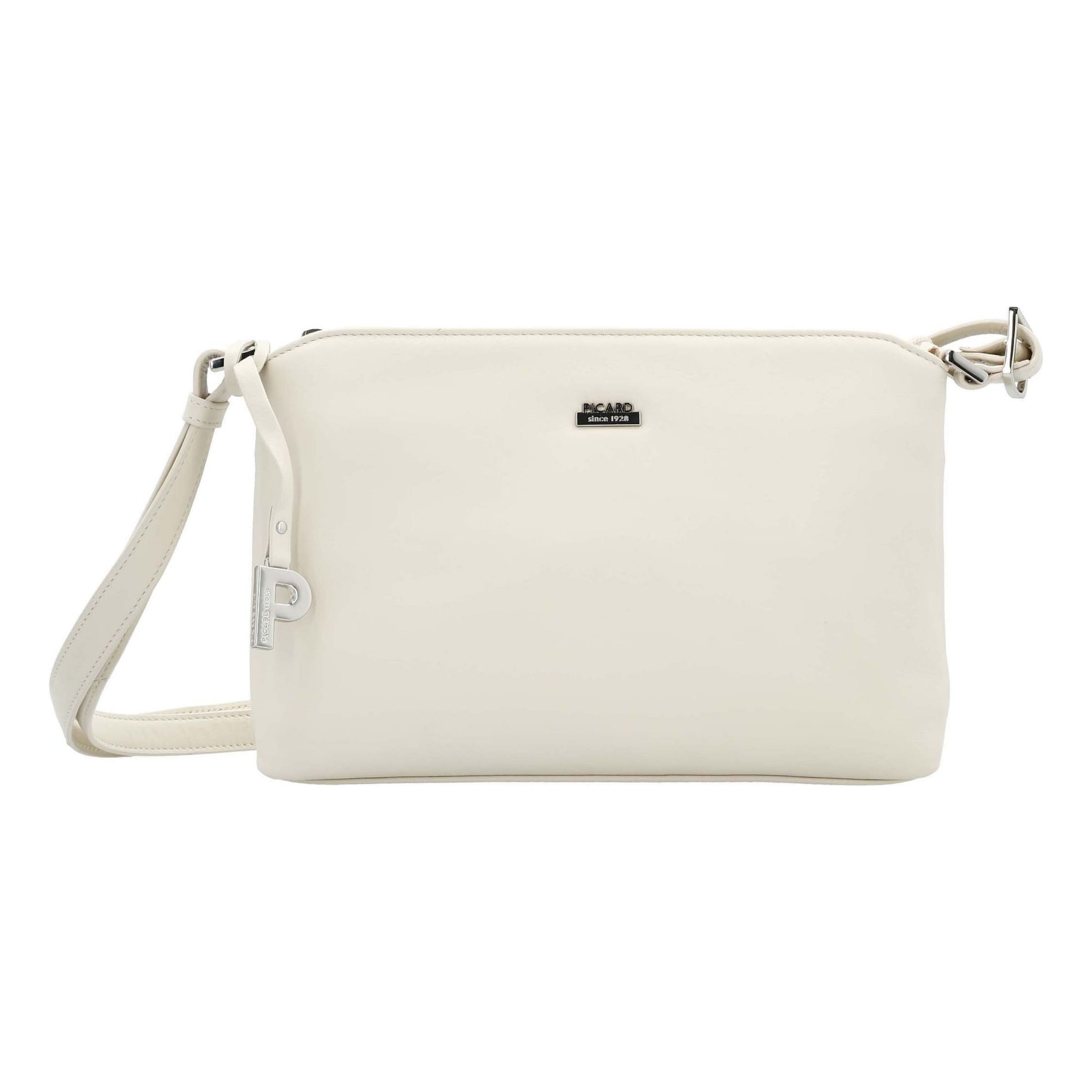 Borsa a tracolla di Picard in bianco: frontale