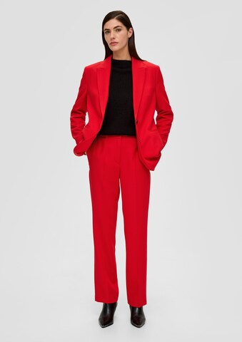 s.Oliver BLACK LABEL Normalny krój Spodnie w kant w kolorze czerwony