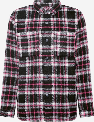 TOM TAILOR DENIM Prijelazna jakna u siva / roza / crna / bijela, Pregled proizvoda