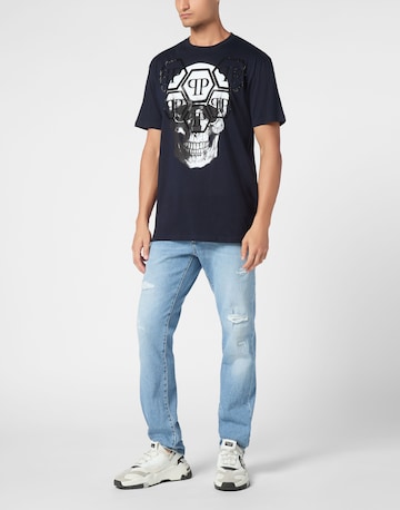 Philipp Plein - Camiseta 'Skull' en azul