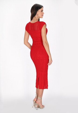 faina Knit dress 'Fashion Look' in Red