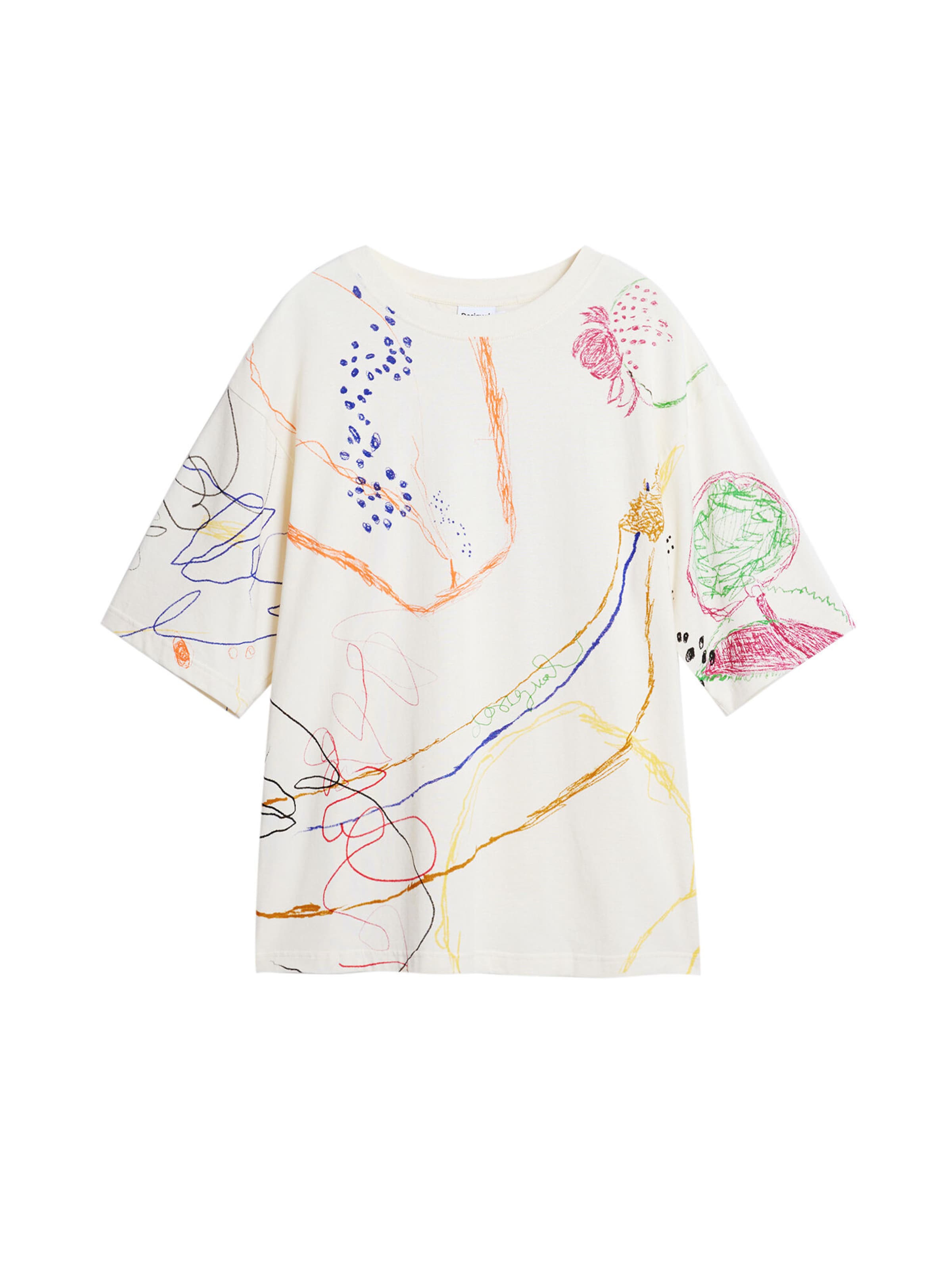 Desigual T-Shirt in Weiß: Vorderseite