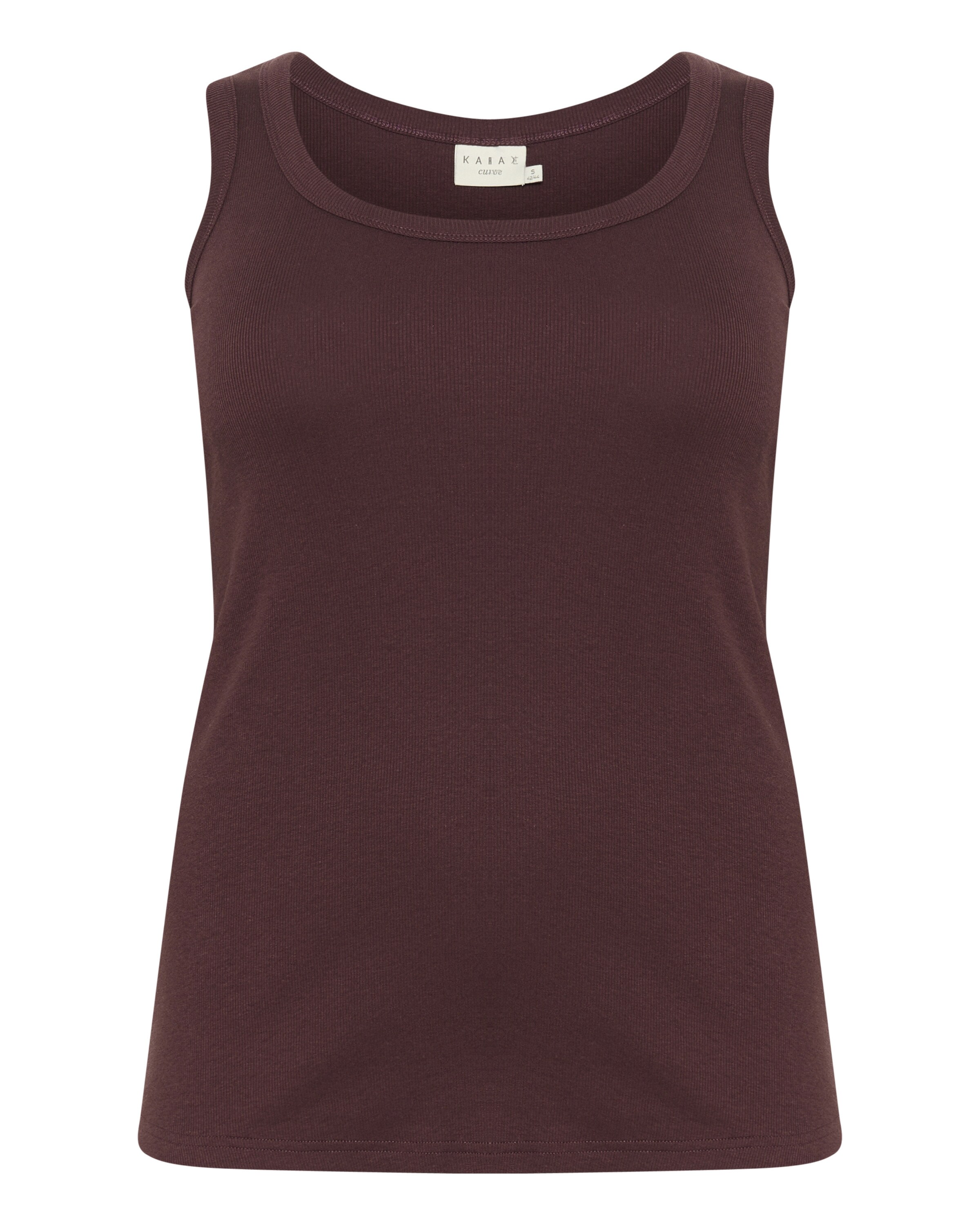 KAFFE CURVE Top 'KCCarina' in Bruin: voorkant