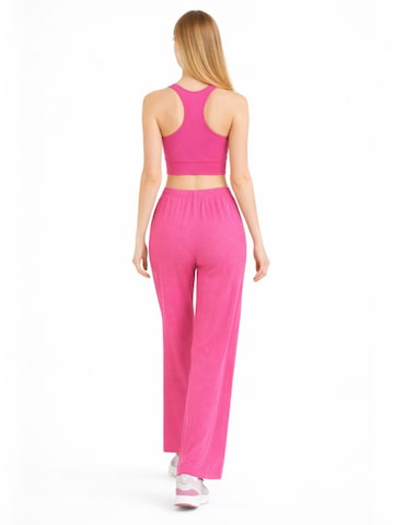 Wide Leg Pantalon 'FLORYN – Palazzohose Crinkle' fashionshowcase en rose