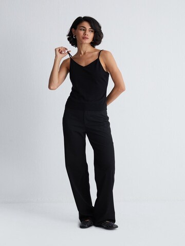 SILK & CASHMERE Blouse in Zwart