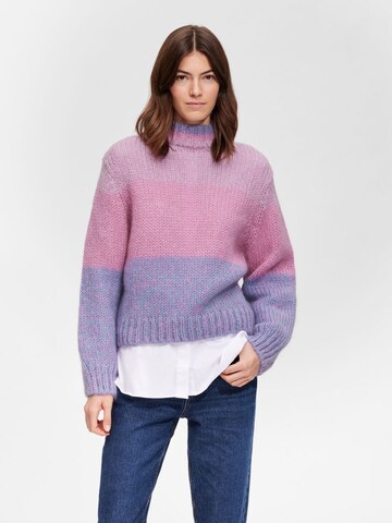 SELECTED FEMME Sweter w kolorze fioletowy: przód