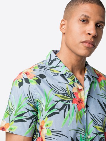 KnowledgeCotton Apparel Regular fit Button Up Shirt 'Wave' in Mixed colors