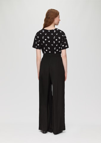 QS Wide leg Broek in Zwart