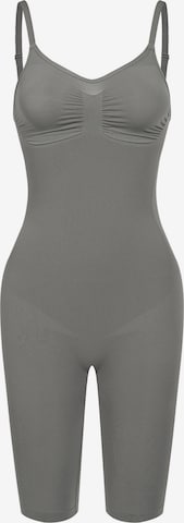 cfab (formerly creamy fabrics) Shapingbody 'Bodysuit Sculpting Shapewear mit Shorts' in Grijs: voorkant