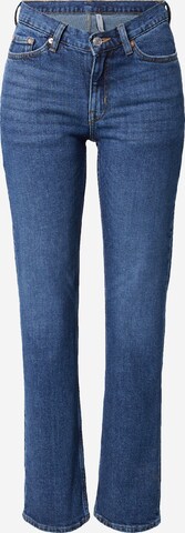 WEEKDAY Jeans 'Twig Mid Straight' in Blauw: voorkant