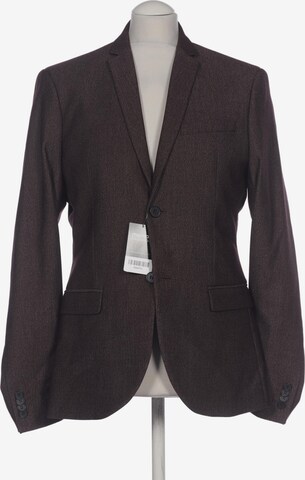 H&M Suit Jacket in M-L in Brown: front