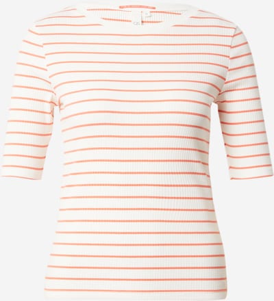 QS Shirt in de kleur Koraal / Wit, Productweergave