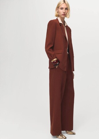 MANGO Loose fit Pleat-Front Pants 'Paris' in Orange