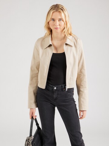 Monki Between-Season Jacket in Beige: front