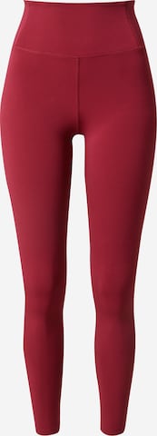 Girlfriend Collective Skinny Workout Pants 'FLOAT' in Red: front