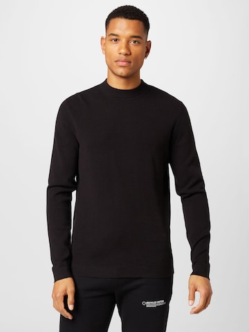 TOM TAILOR DENIM Sweater in Black: front