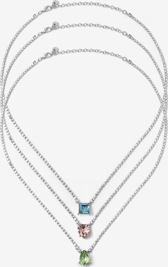 Pull&Bear Necklace in Light blue / Light green / Pink / Silver, Item view