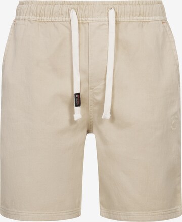 Pantalon INDICODE JEANS en beige : devant