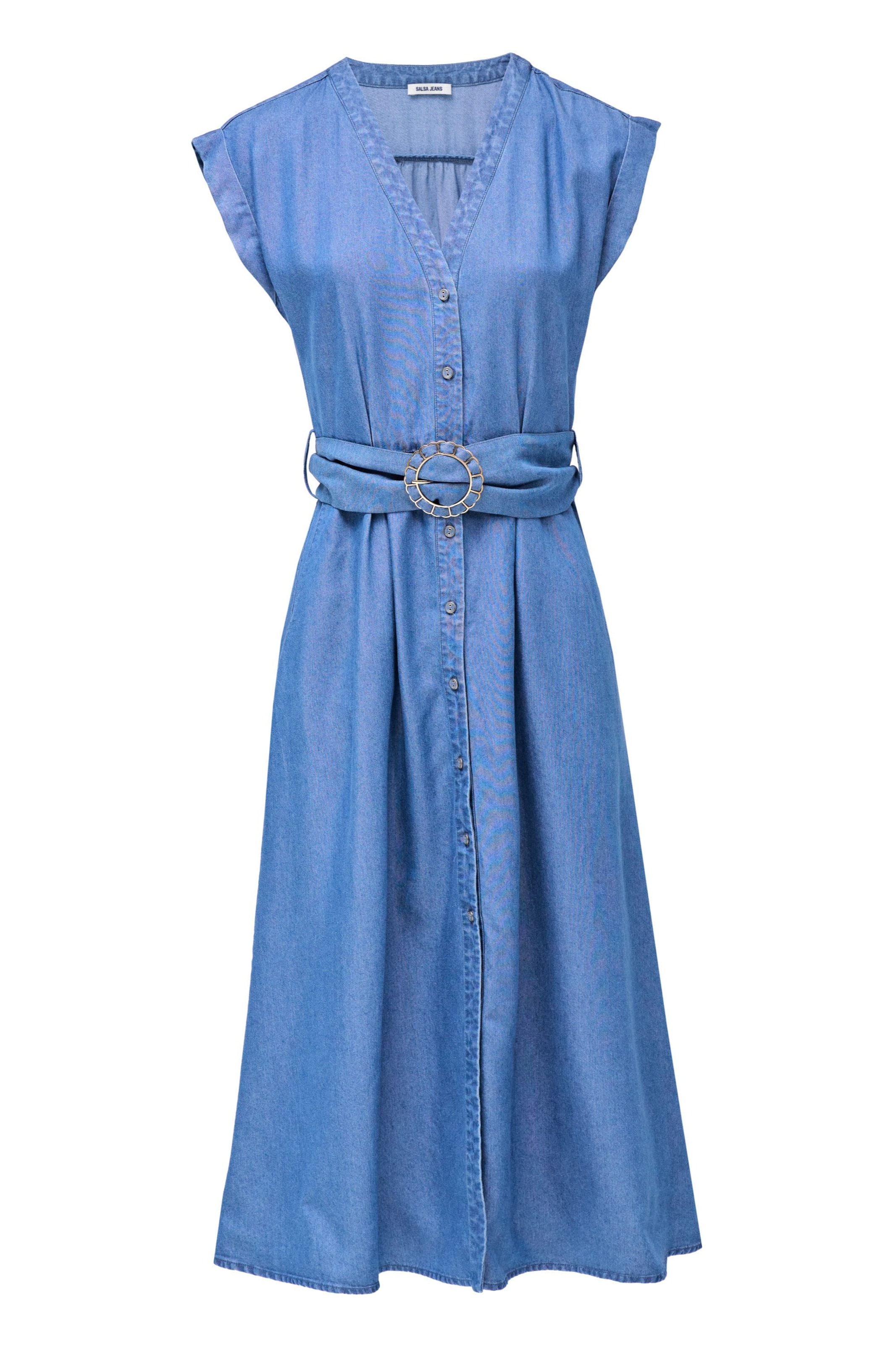 Salsa Jeans Jurk in Blauw: voorkant