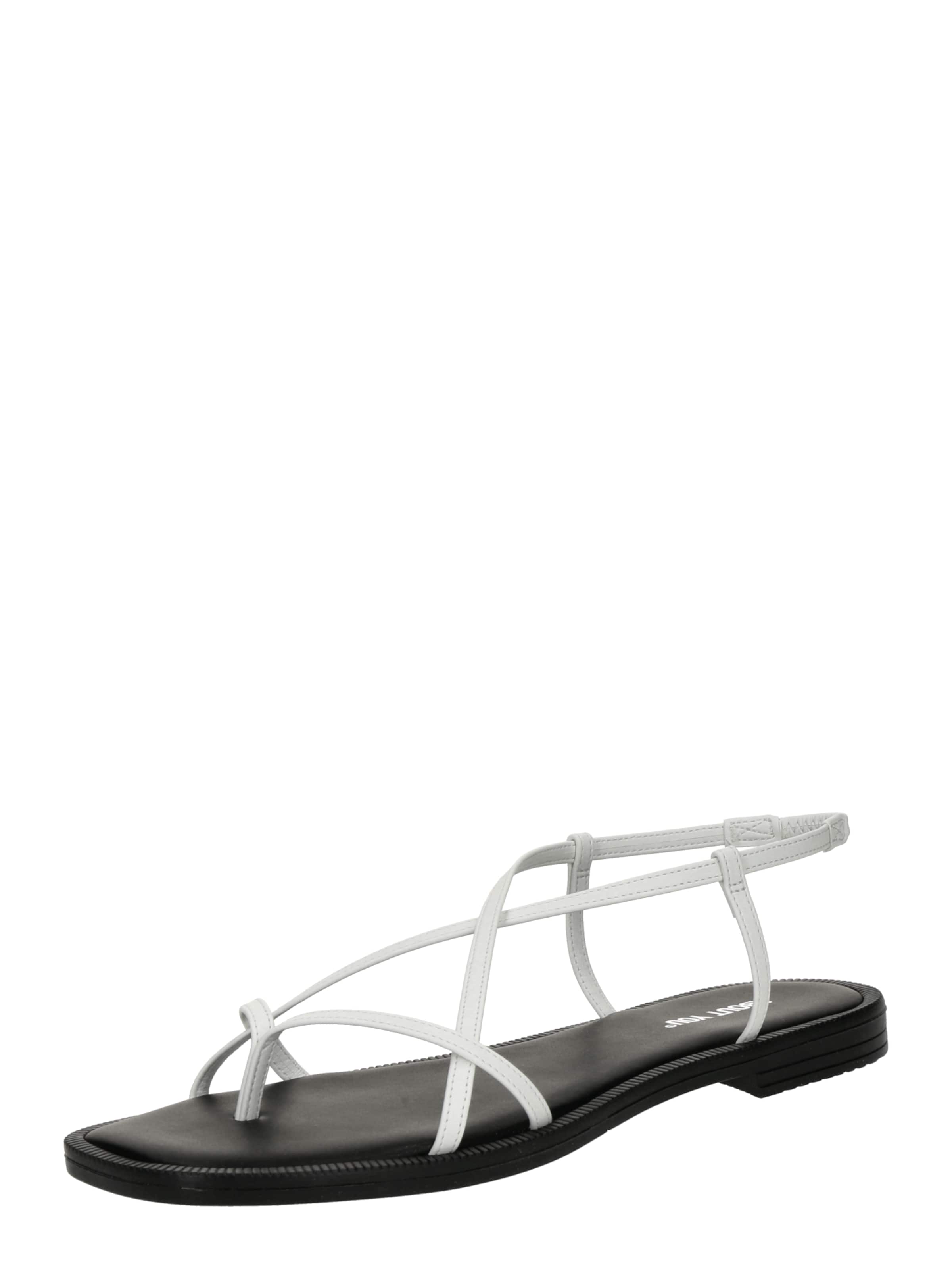 ABOUT YOU T-Bar Sandals 'Medina' in White: front