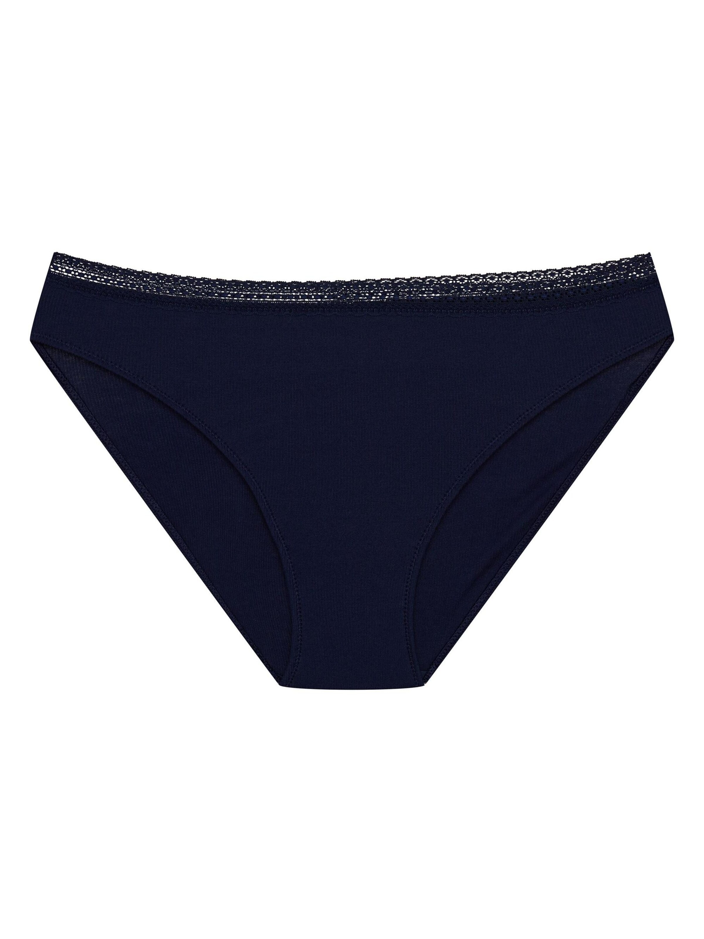 Panty 'Slip Collige, gerippter Stoff, mit Baumwollzwickel, normale Leibhöhe' di ESOTIQ in blu
