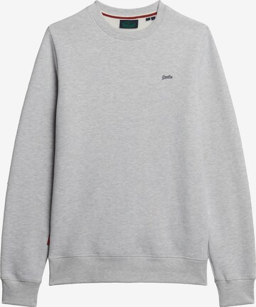 Sweat-shirt 'Essential' Superdry en gris : devant