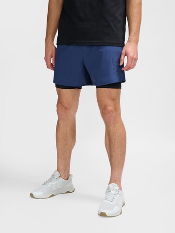 Regular Pantalon de sport 'FAST ' Hummel en bleu : devant