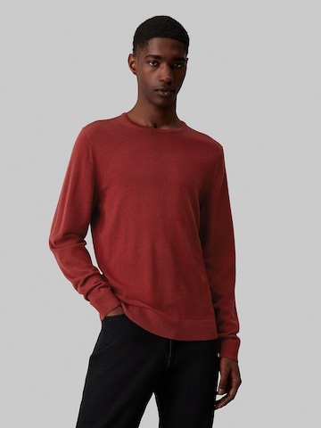 Pull-over Calvin Klein en rouge : devant