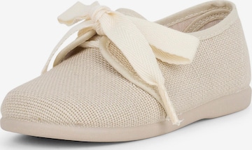 Scarpa bassa di Pisamonas in beige: frontale