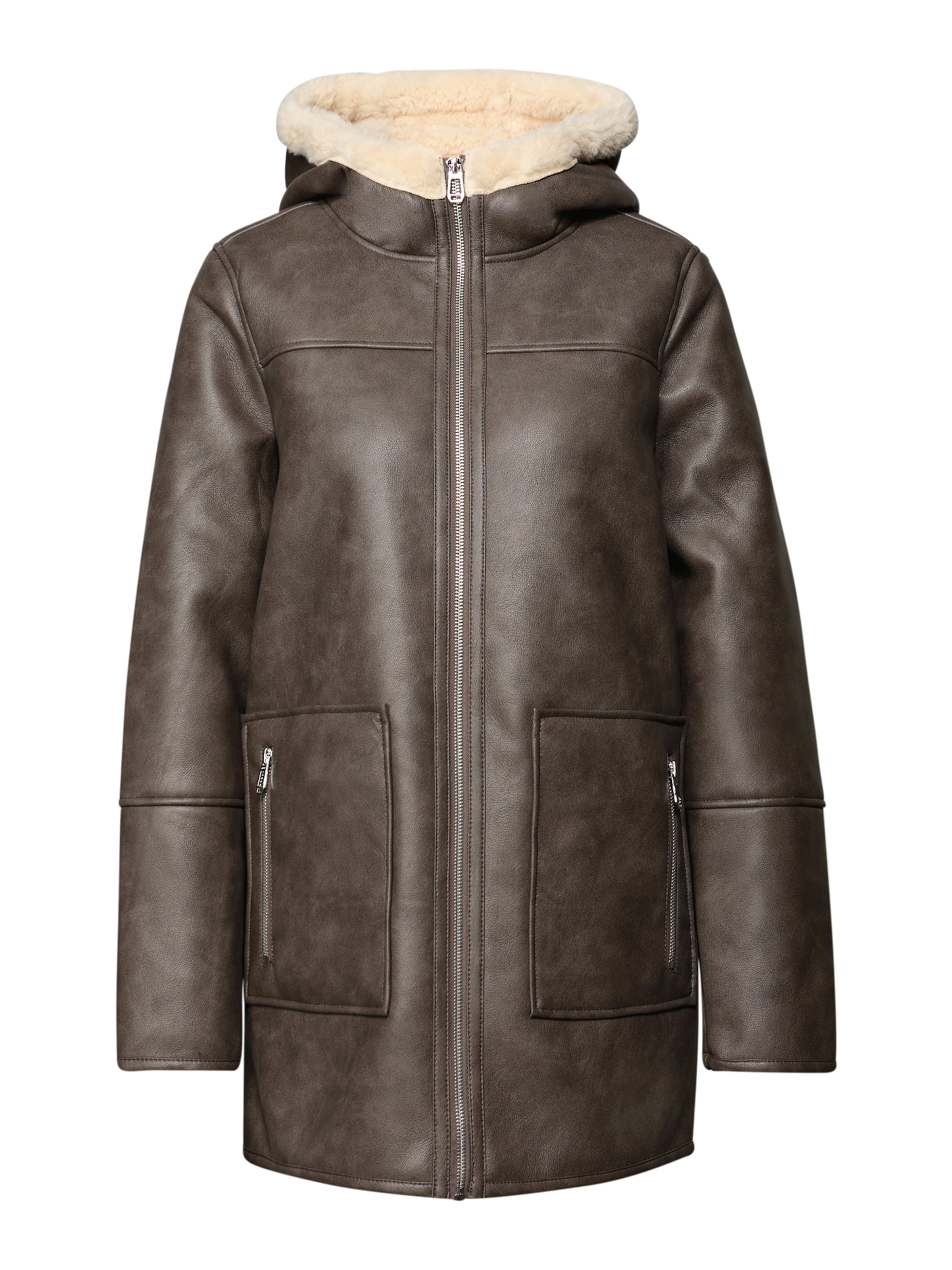 STREET ONE Talvemantel, värv pruun: eest vaates