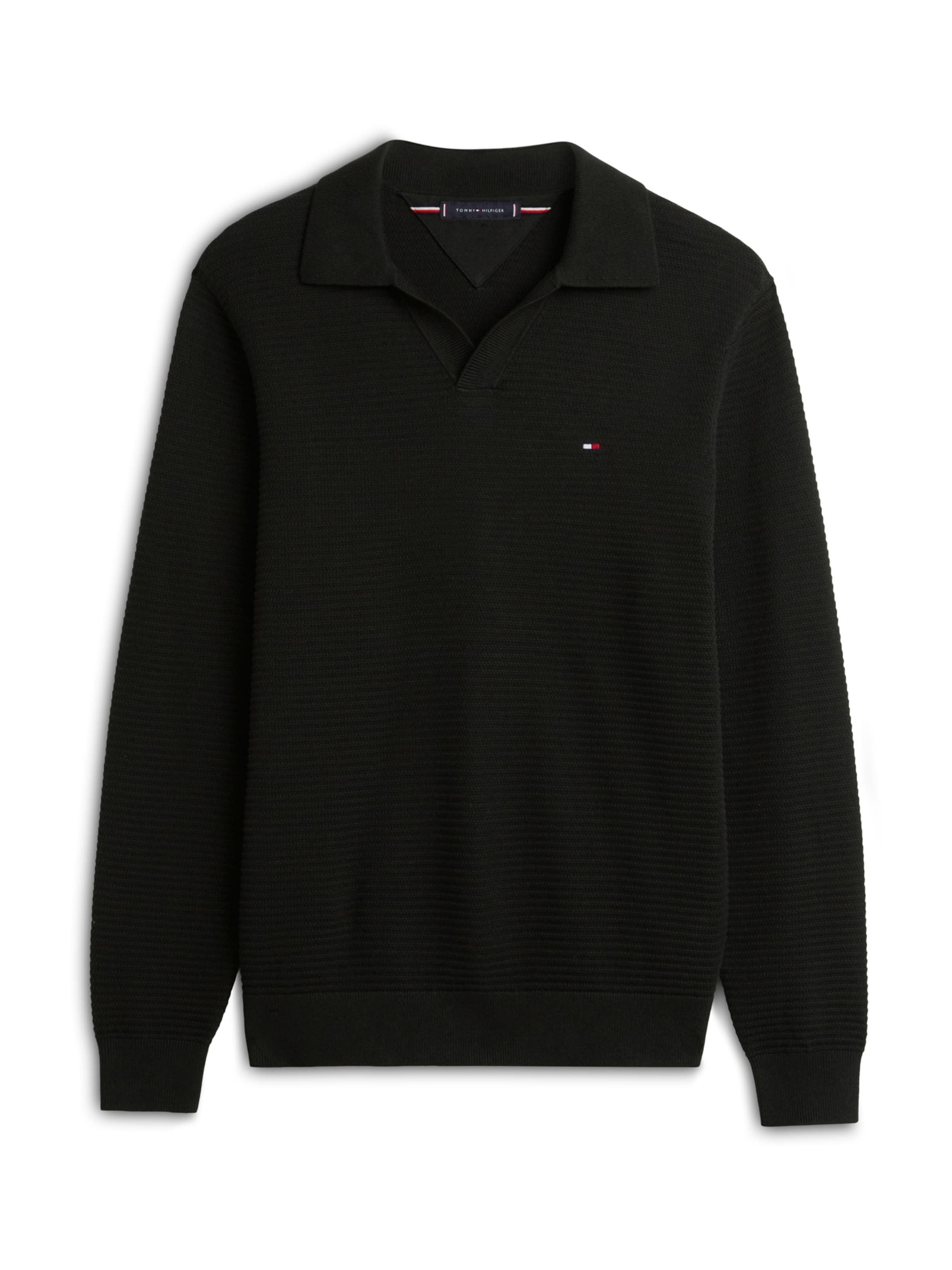 TOMMY HILFIGER Kampsun 'JOHNNY', värv must: eest vaates