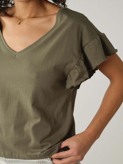 Deeluxe T-shirt 'Oria' en kaki, Vue avec produit
