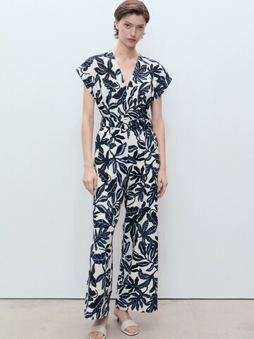 MANGO Jumpsuit 'MERCI' in Blue: front