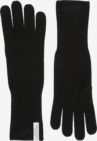 Marc O'Polo Full Finger Gloves in Black: front