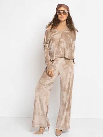 JIORO Blouse 'ESSENTIALS' in Beige