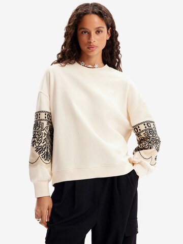 Desigual Sweatshirt in White: front
