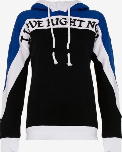 CIPO & BAXX Angesagtes Sweatshirt mit weicher Kapuze in blau / schwarz / weiß, Produktansicht