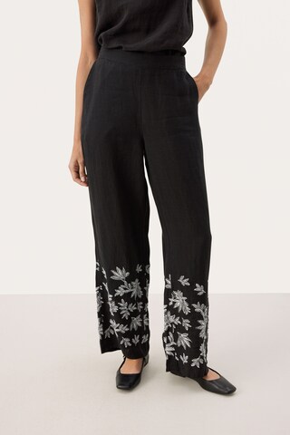 Wide Leg Pantalon 'Getika' Part Two en noir : devant