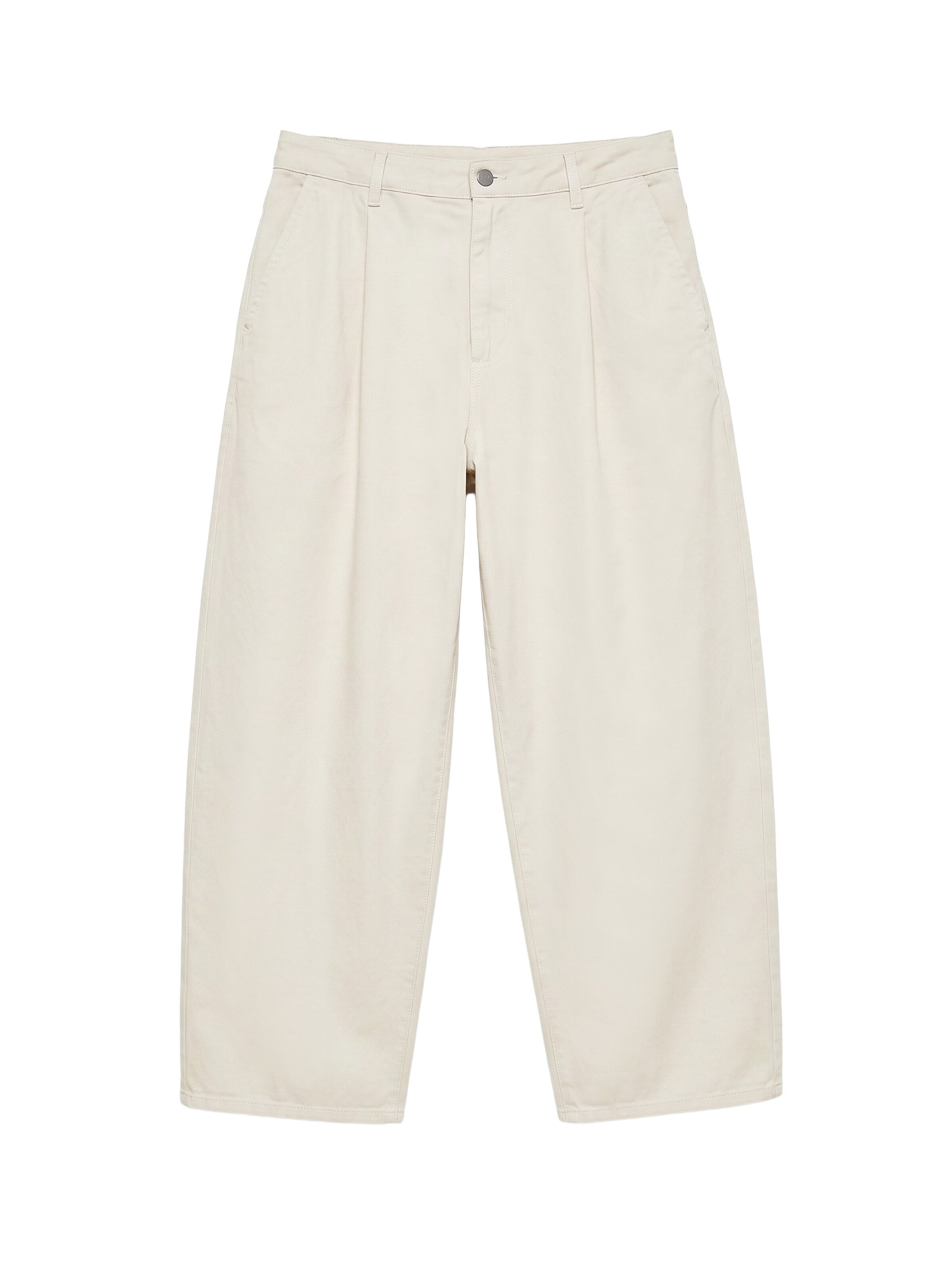 gyapjúfehér Pull&Bear Élére vasalt nadrágok - 54, Termék nézet