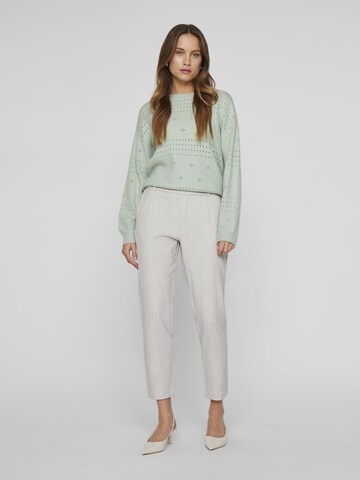 VILA Slim fit Pleat-front trousers 'Varone' in Grey