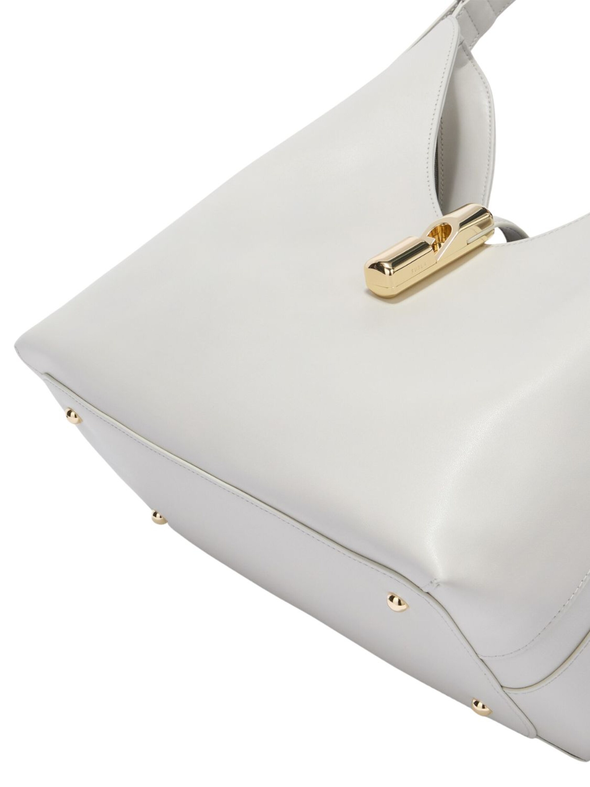 FURLATorba za na rame 'Furla Sac Bandoulière M Goccia Cuir Gris/Blanc' - bijela boja