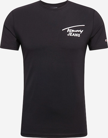 melns Tommy Jeans Standarta piegriezums T-Krekls: no priekšpuses