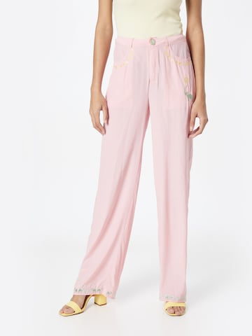 Loosefit Pantalon 'Ahel' Helmstedt en rose : devant