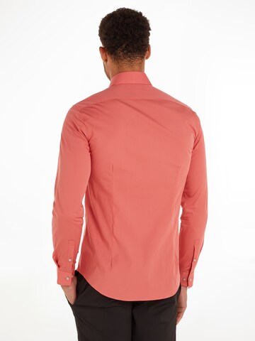 Calvin Klein Slim fit Business Shirt in Orange