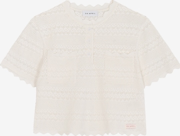 Cardigan OH APRIL en blanc : devant