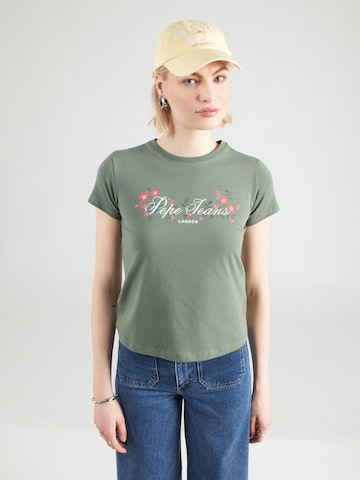 Pepe Jeans T-shirt i grön: framsida
