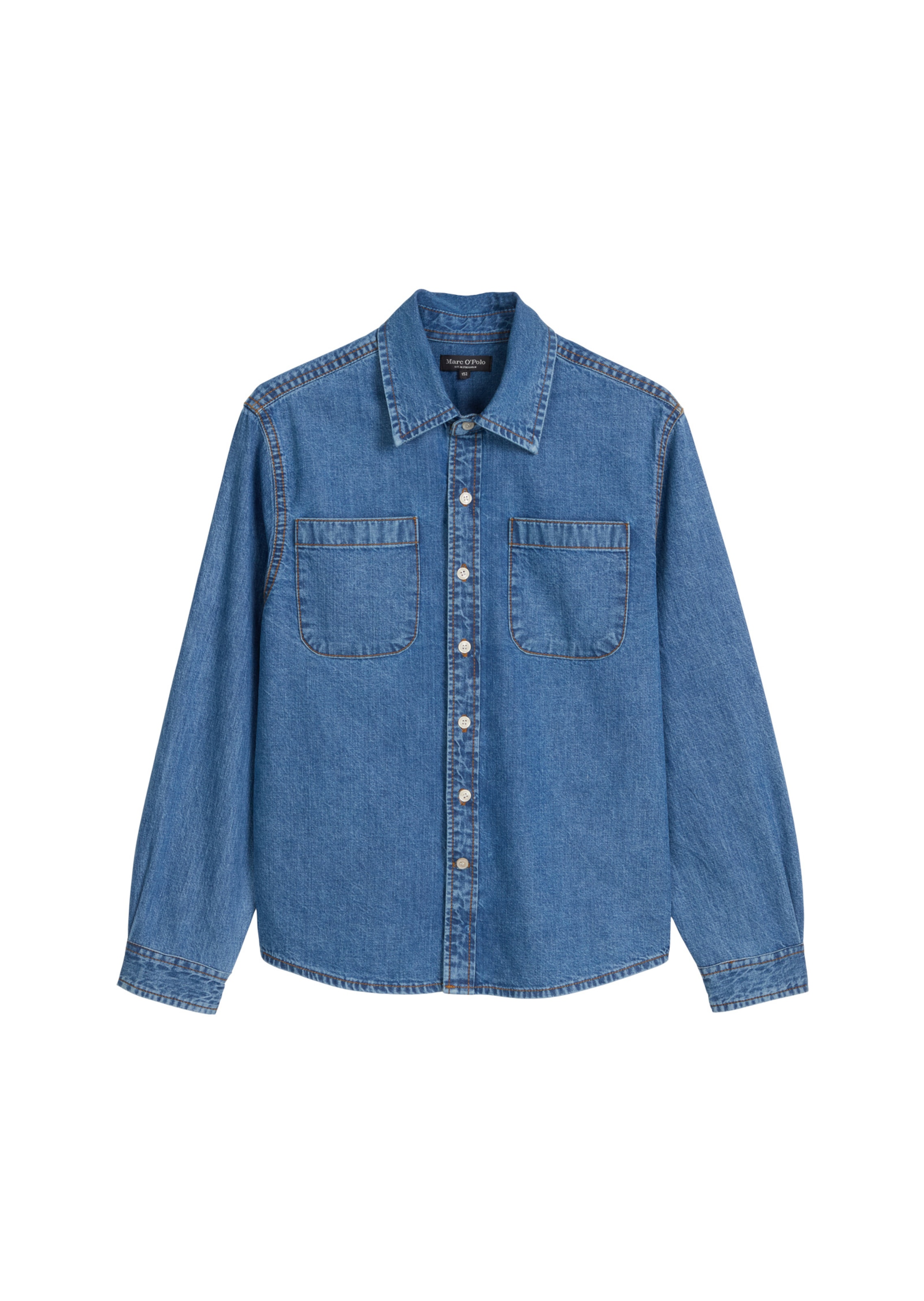 Marc O'Polo Regular fit Button up shirt in Blue: front