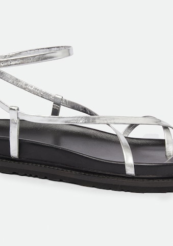 COMMA T-bar sandals in Silver