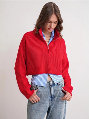 Pullover di MixRay in rosso: frontale