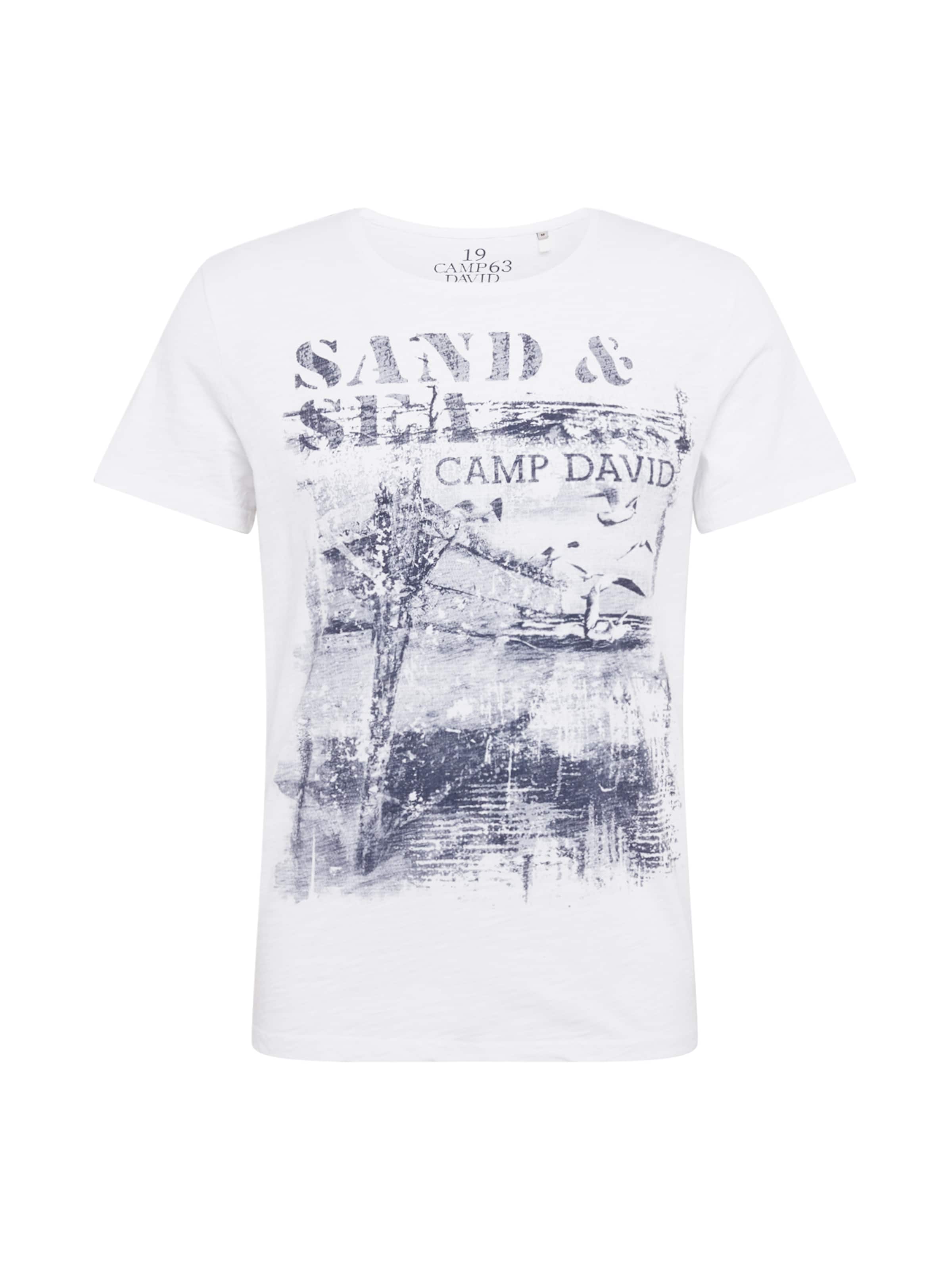 Männer Große Größen CAMP DAVID T-Shirt in Offwhite - AG14312